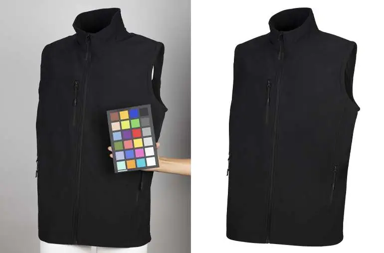 Ghost Mannequin Service Sample showing hollow 3D apparel effect
